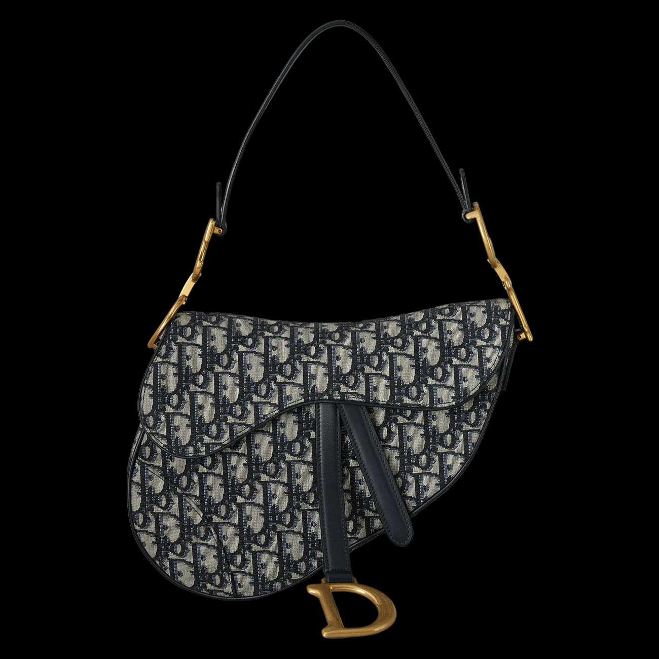 CHRISTIAN DIOR(USED)크리스찬디올 오블리크 새들백 미듐